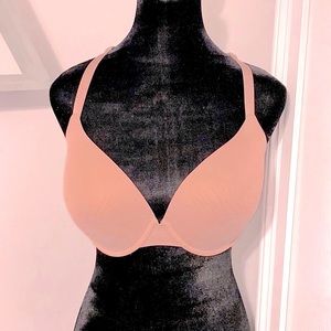 Victoria’s Secret Nude 36DD(E), Uplift Semi Demi, lace crisscross straps, EUC